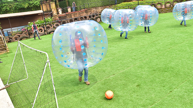 Try Bubble Soccer at Della Adventure Park 